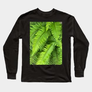 The Healing Power of Nature and the Green Forest Ferns Long Sleeve T-Shirt